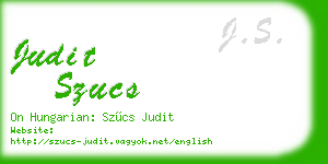 judit szucs business card