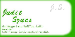 judit szucs business card